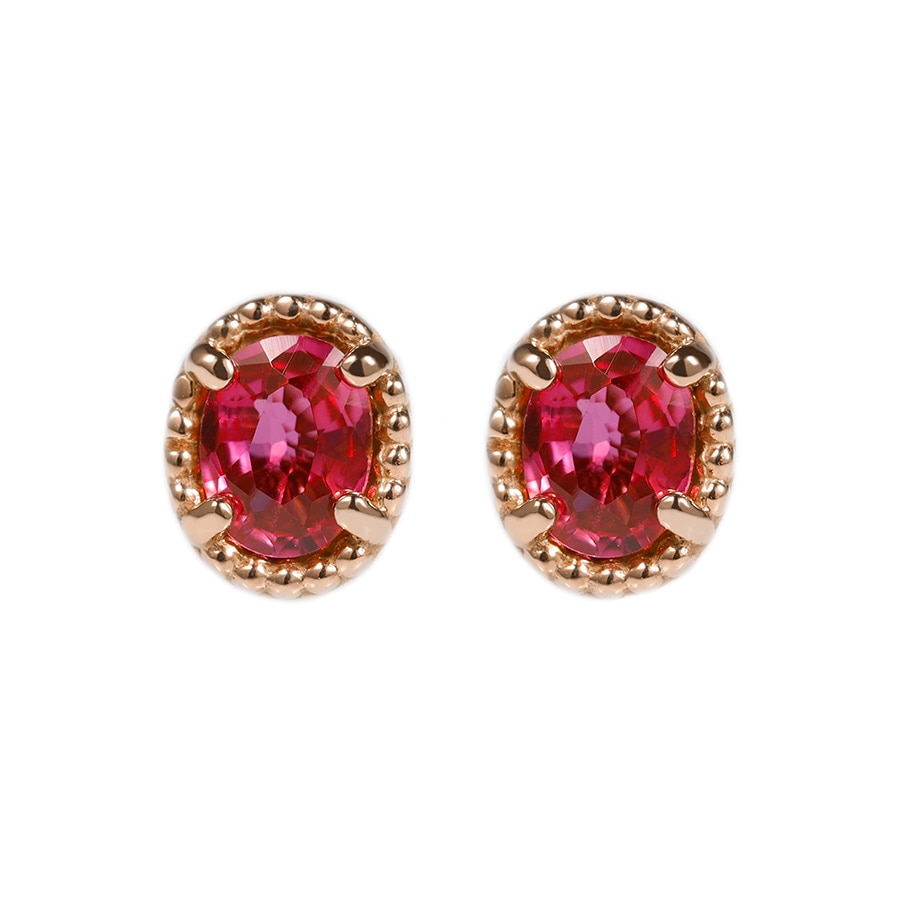 非加熱 ピジョンブラッド ルビーピアス /c0020 ジュエリー専門店