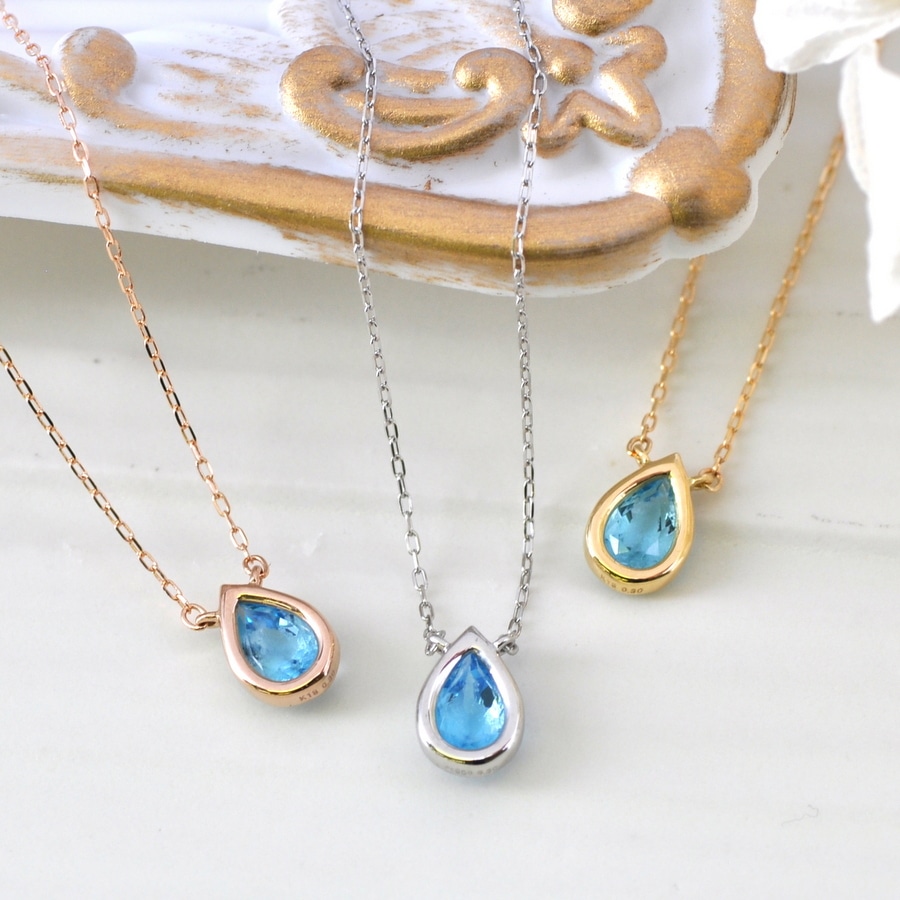 しずく ブルートパーズ ネックレス /b0036bt ジュエリー専門店