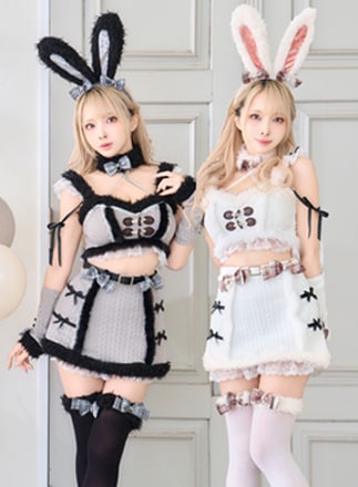 即日発送】スノーパフロップイヤーバニーメイド《オリジナルコスプレ10