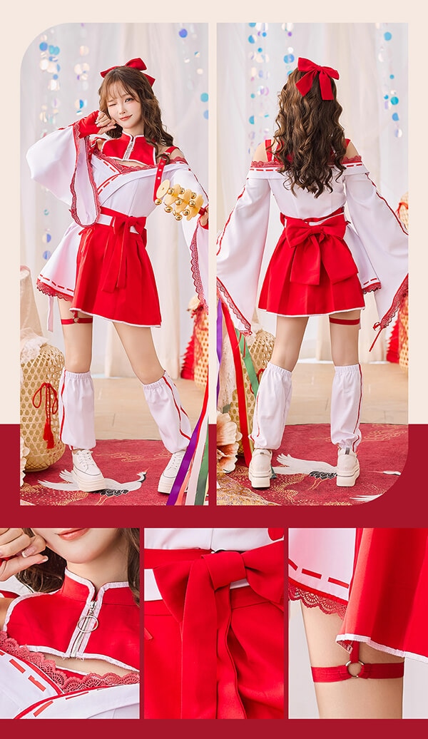 即日発送】スポーティージップ巫女コスチューム《オリジナルコスプレ7