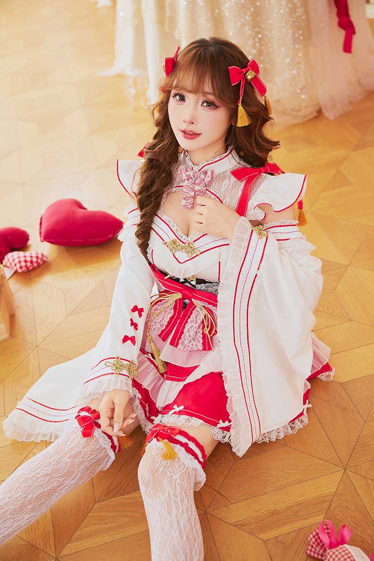 即日発送】フェアリースリーブ巫女ドレス《オリジナルコスプレ9点