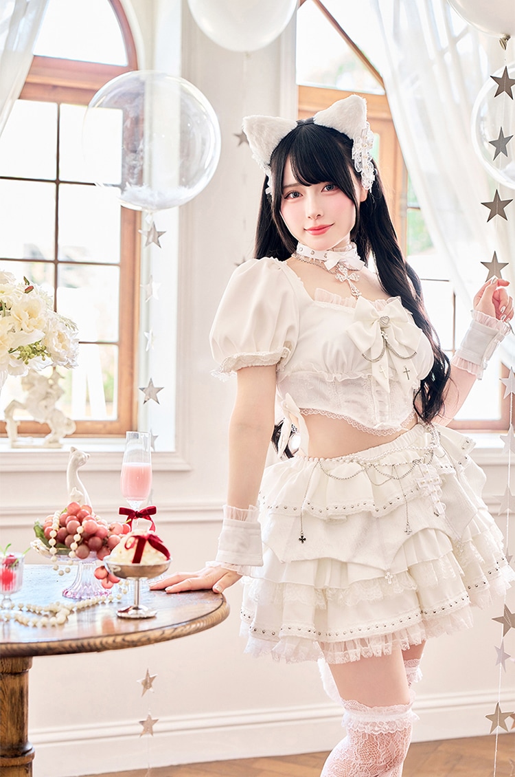 即日発送】【Mumei着用】シスタークロスパールキャット《ハロウィン