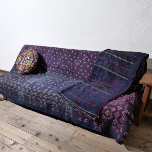 未使用＊訳アリ ヴィンテージラリーキルト グリーントライアングル