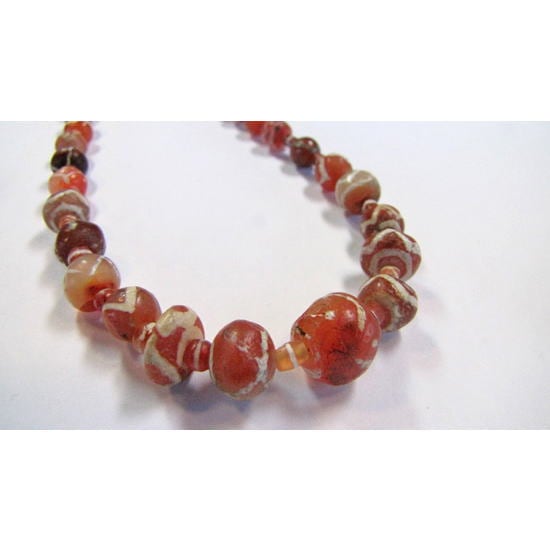 エッジドカーネリアン・古代ビーズ｜マライカ公式通販