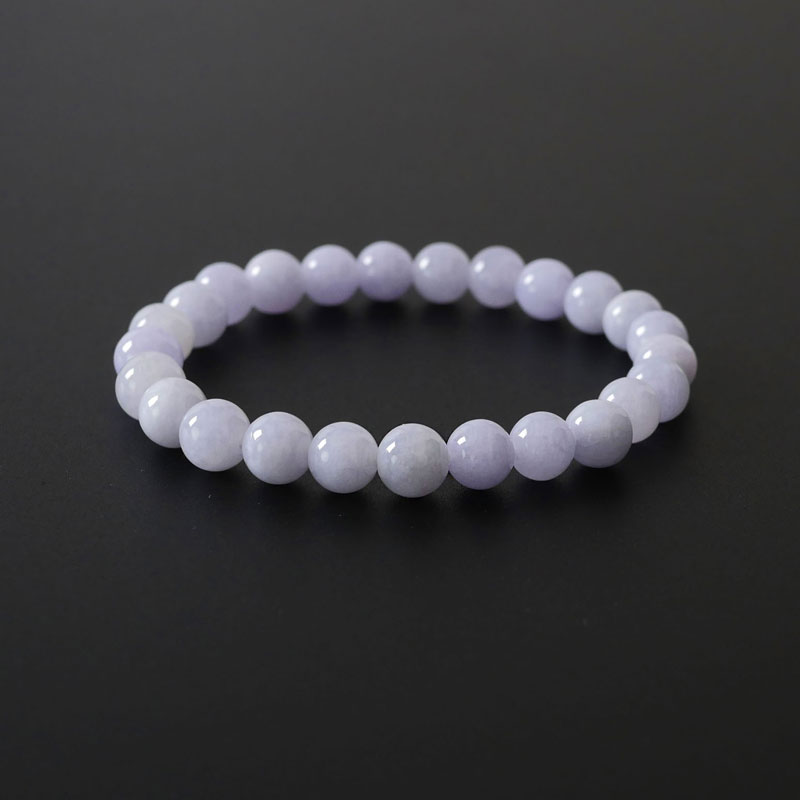 ミャンマー産ラベンダー翡翠ブレスレット（鑑別書付） 7mm｜マライカ