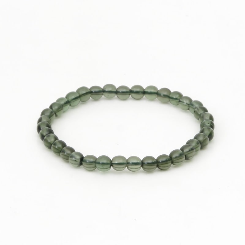 モルダバイト丸玉ブレスレット7mm 鑑別書付｜マライカ公式通販