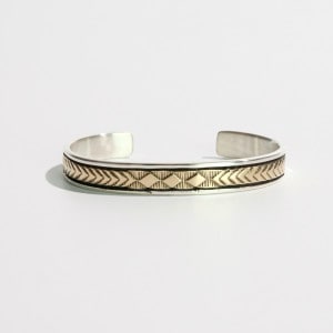 ◇sizeM ブルースモーガン 14金 スタンプワーク バングル｜マライカ