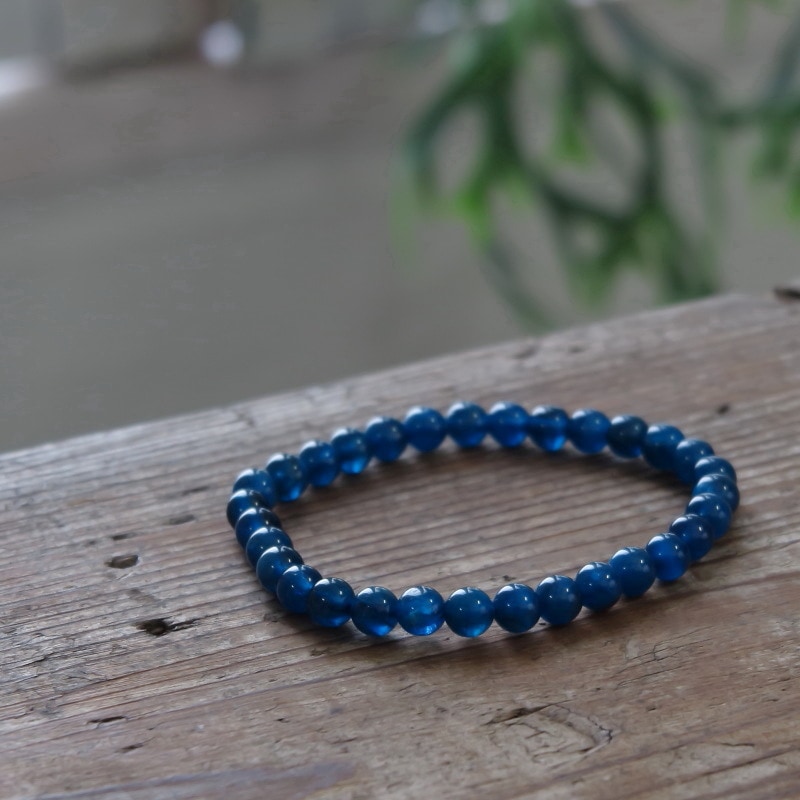 ブルーアパタイト丸玉ブレスレット6mm｜マライカ公式通販