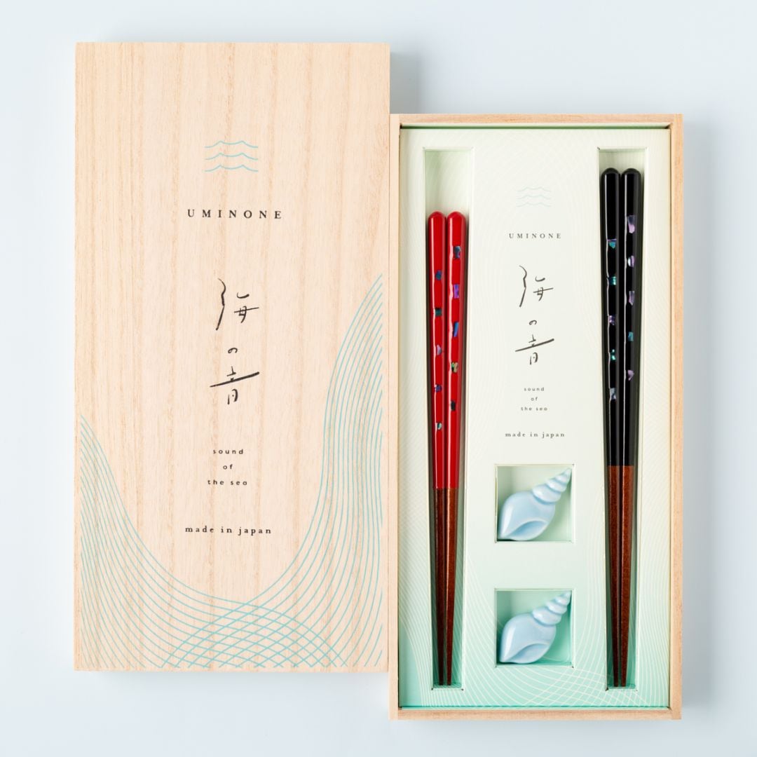 海の音 貝牡丹ペア 落雁貝箸置付 | お箸の専門店 【箸蔵まつかん】の