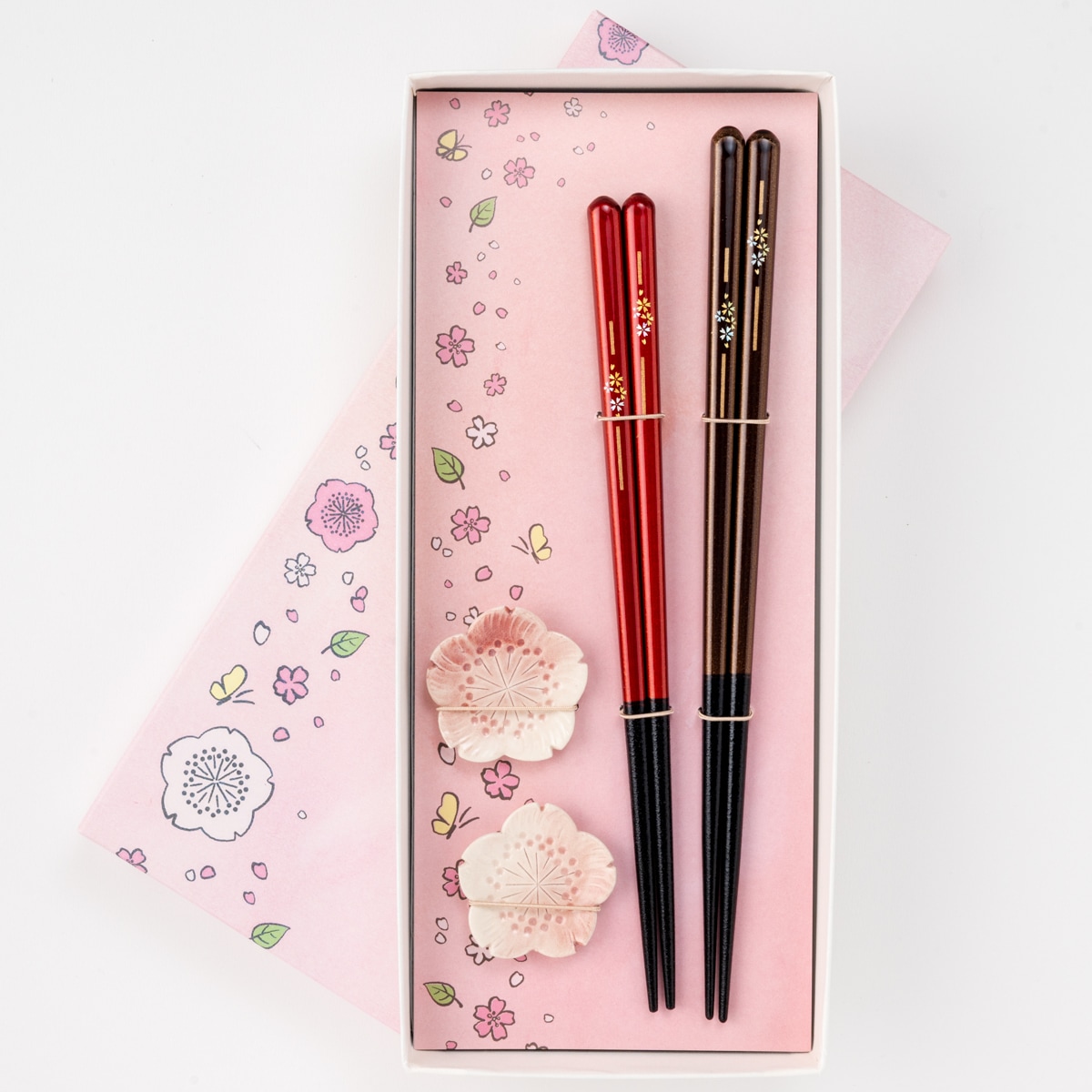 食洗機対応 桜華ペア 清水焼箸置付 | お箸の専門店 【箸蔵まつかん】の