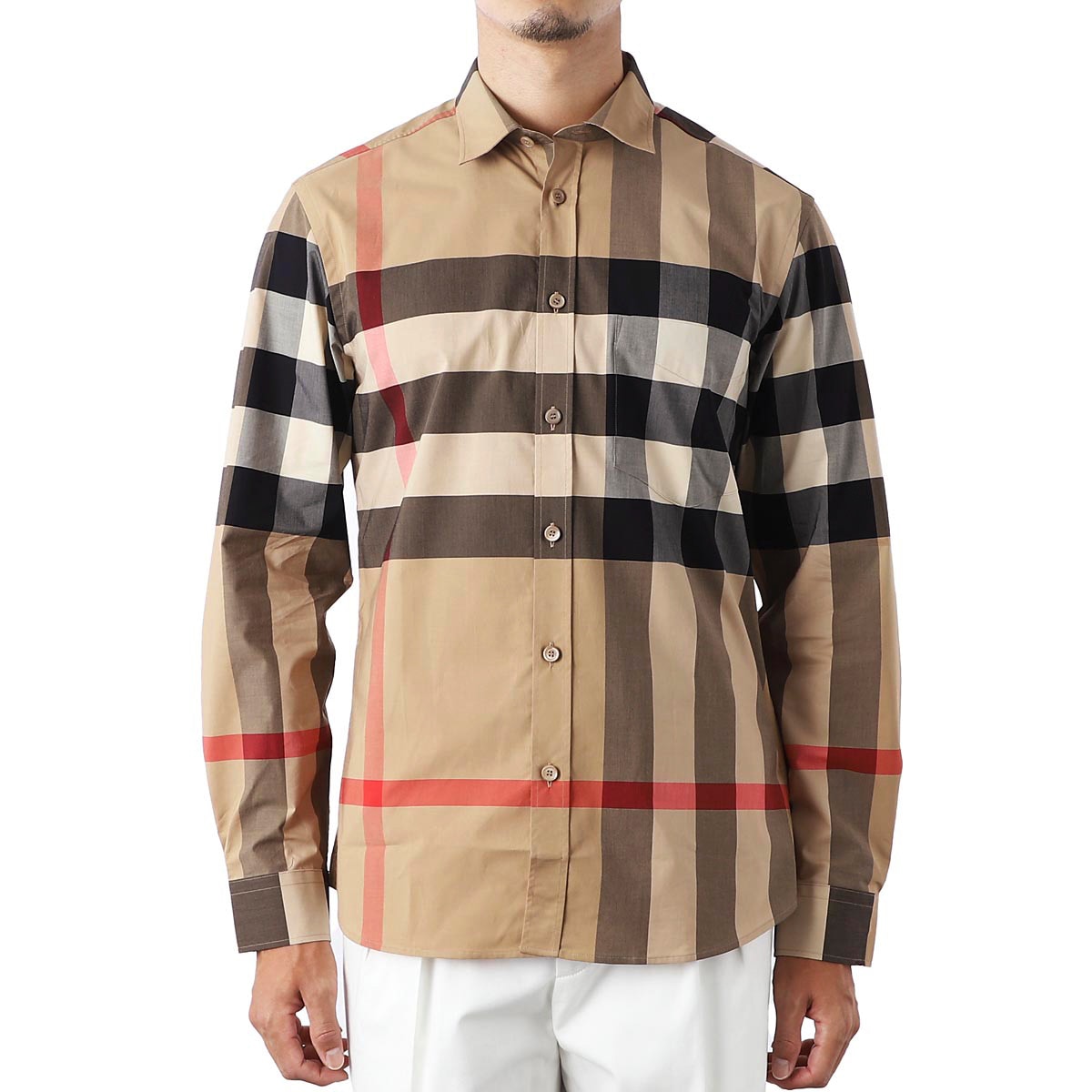 アウトレット】BURBERRY バーバリー 長袖レギュラーカラーシャツ