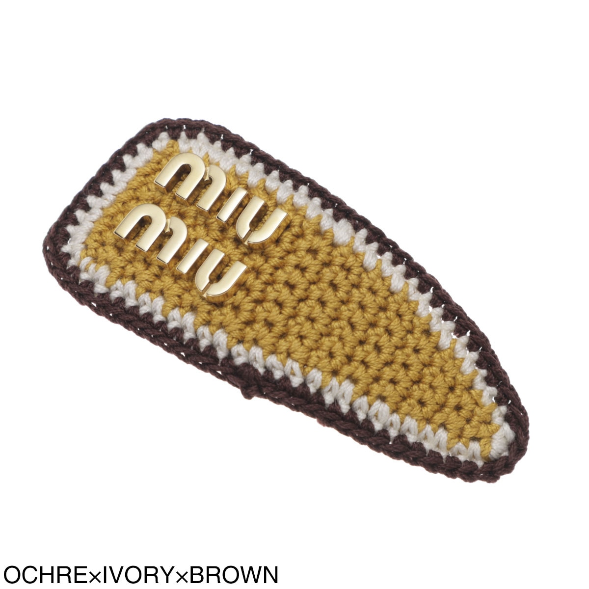 miu miu ミュウミュウ ヘアクリップ/CROCHET HAIR CLIP ロゴ ヘア