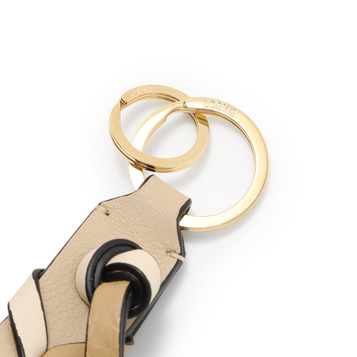 LOEWE ロエベ キーリング/バッグチャームレザー/BRAIDED STRAP KEYRING