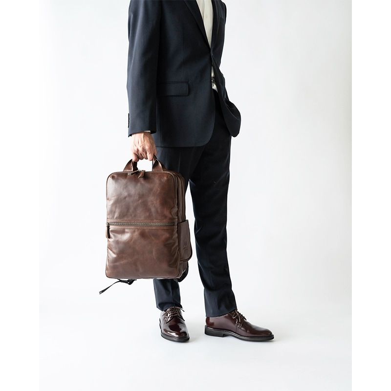 レザービジネスリュック ASTER アスター ブラウン 茶｜【公式】モラル