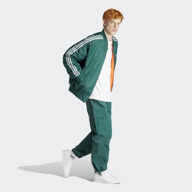 オーバーサイズ リバーシブル ボンバージャケット カレッジグリーン