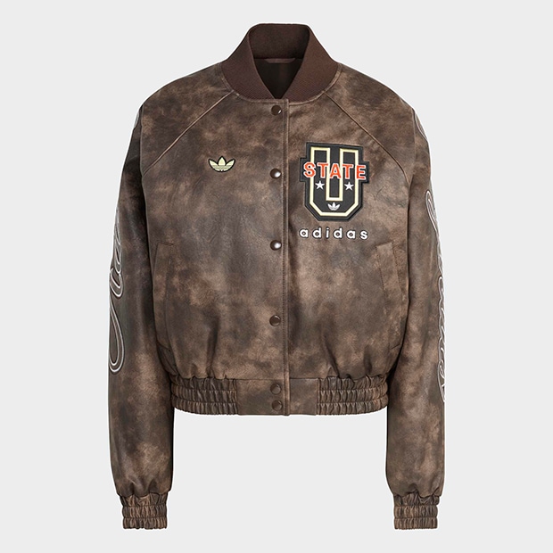 レディース ATHLETIC DEPT ビンテージ合成皮革ジャケット ダーク