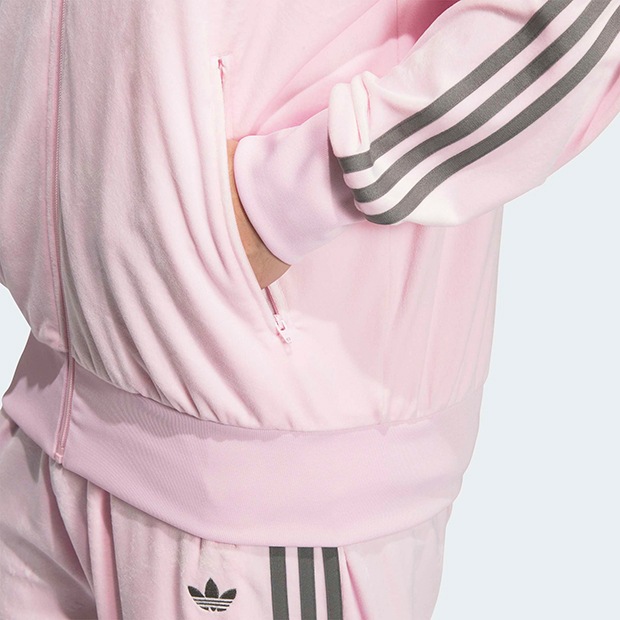 アディカラー FB TT ベロア トラックトップ（ジャージ） クリアピンク