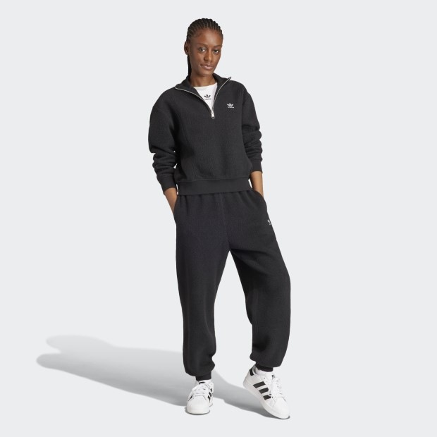 レディース エッセンシャルズ+ リバースハーフジップ ブラック