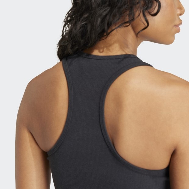 レディース アディブレイク クロップドタンクトップ ブラック