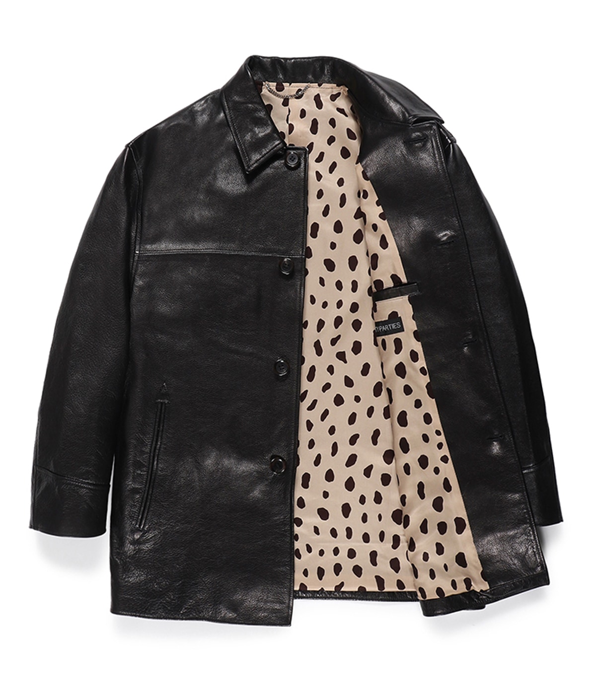 LEATHER CAR COAT (TYPE-2)【BLACK】｜WACKO MARIA｜MELTING POT（正規