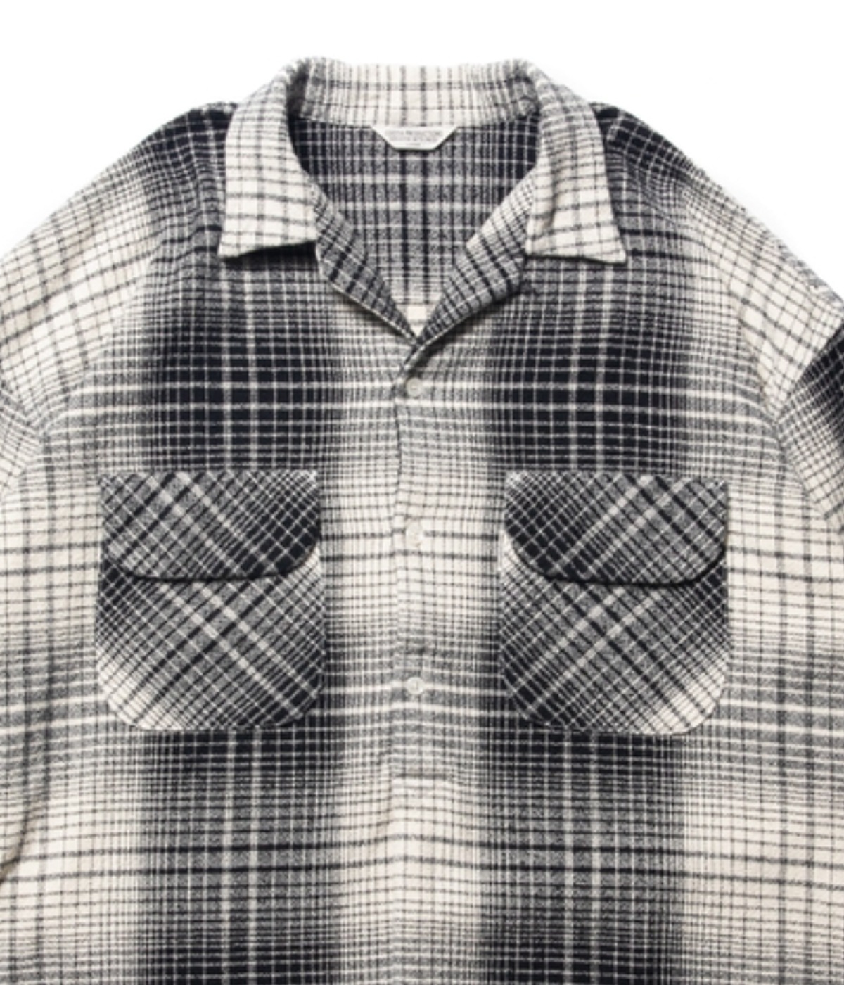 Ombre Check Open Collar Pullover L/S Shirt｜COOTIE PRODUCTIONS