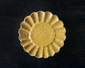 小澤基晴 輪花豆皿 ブロンズ