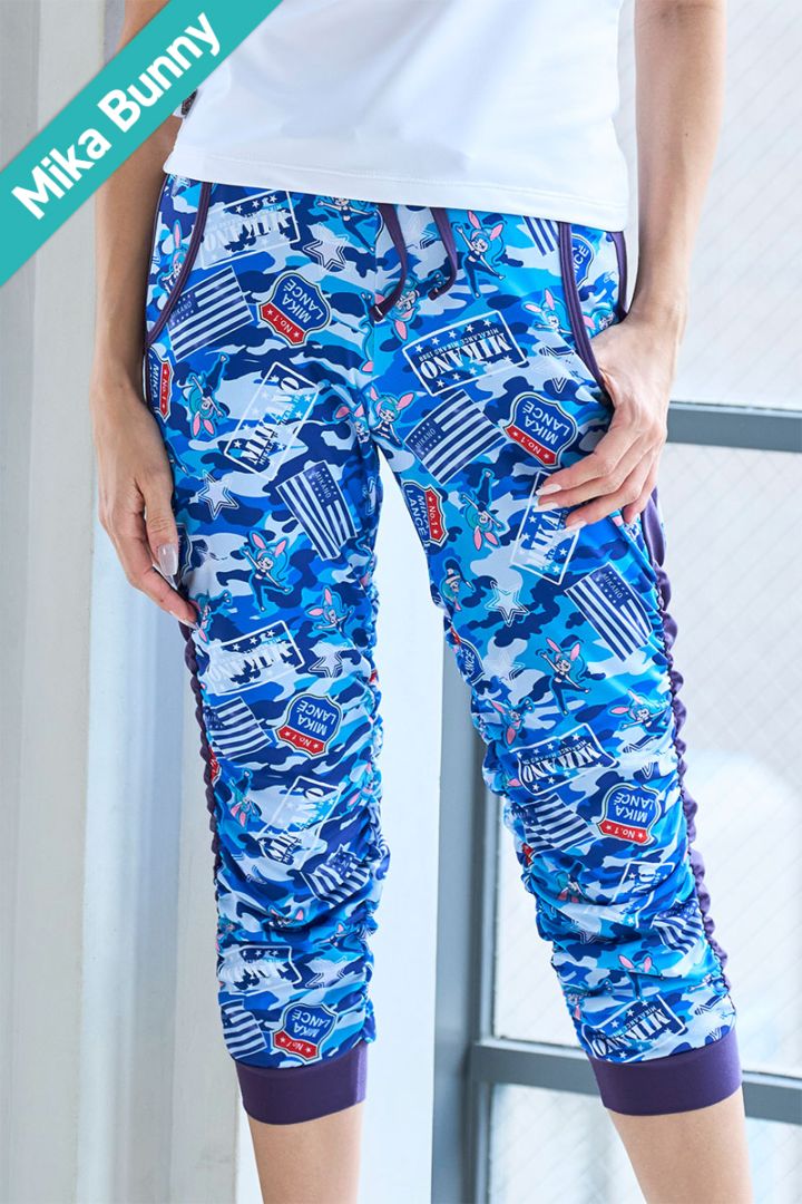 フィットネスウェア | サイド切替ギャザーコンパクトギャングスター