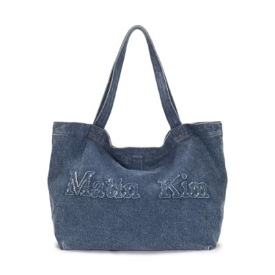 MATIN KIM デニム トートバッグ LOGO WASHED DENIM TOTE BAG｜MIRISE