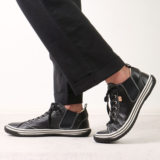 返品交換送料無料 スピングル SPINGLE スニーカー サイドゴア [SP442