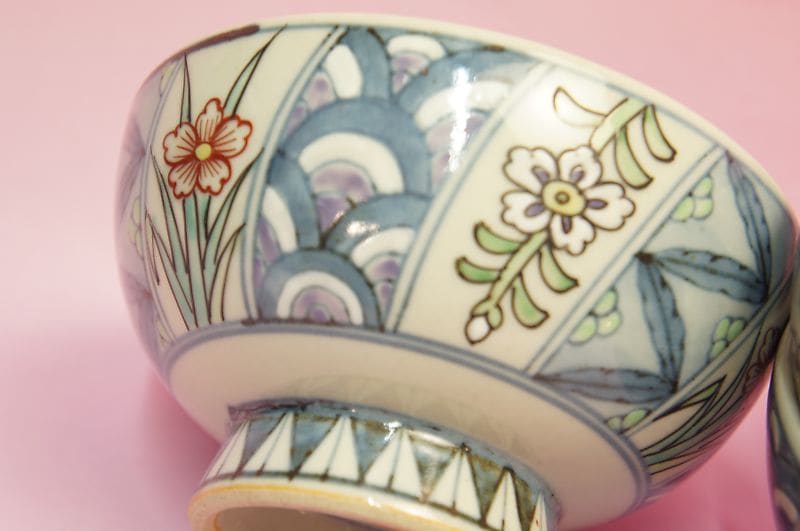 六代 佐藤走波 染錦草花文山水 高杯小鉢揃 | いっぴん | | 食器のみつはた