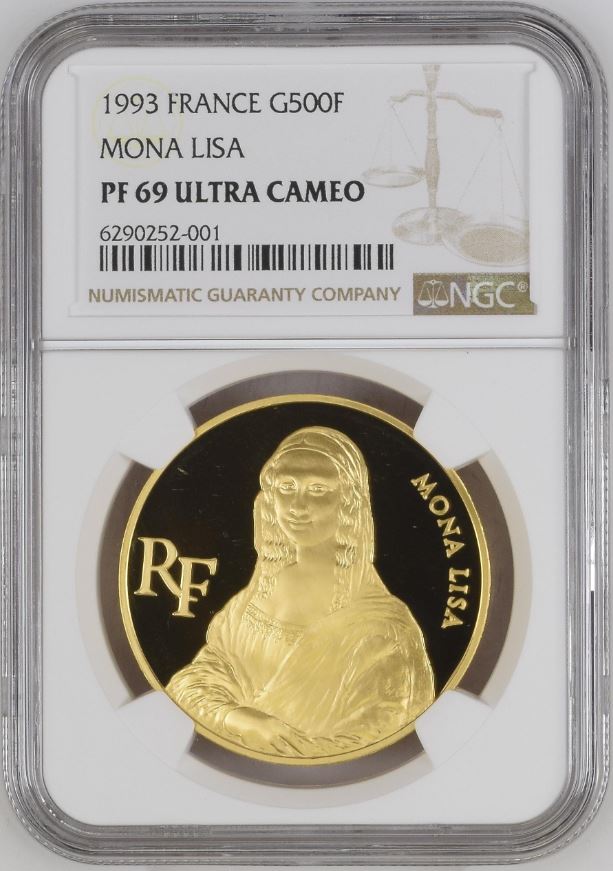 銀行振込割引なし】【会員様割引なし】 1993年 フランス プルーフ金貨