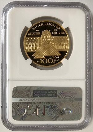 銀行振込割引なし】【会員様割引なし】 1993年 フランス 金貨 100