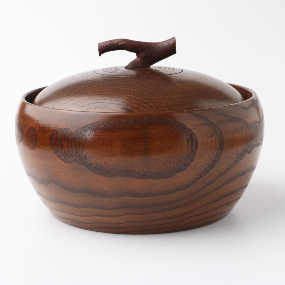 菓子器 菓子鉢 蓋付き 天然木製 実のなる菓子器 漆塗り お菓子入れ