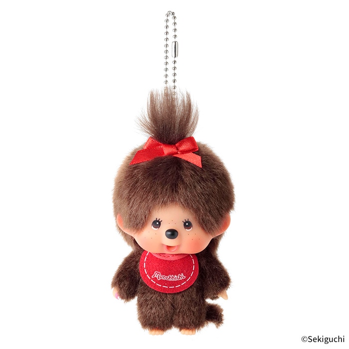 予約】 顔でかモンチッチ SS 女の子 キーチェーン|【ぬいぐるみの