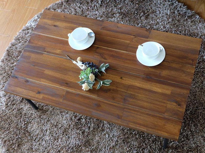 インダストリアルなローテーブル｜スチール脚｜幅90cm | インテリア