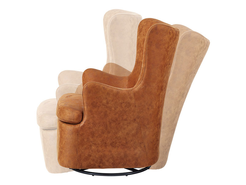 ヴィンテージテイストな回転式ロッキングチェア｜ミッドセンチュリー