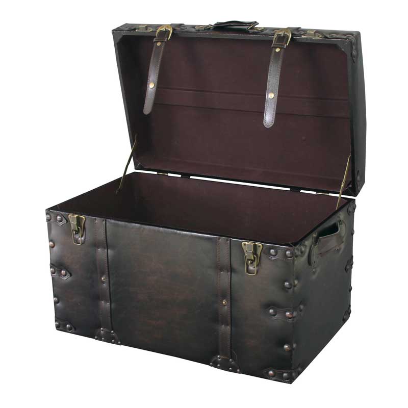 ブラックトランク風収納｜男前ヴィンテージ感漂うL・Sセット