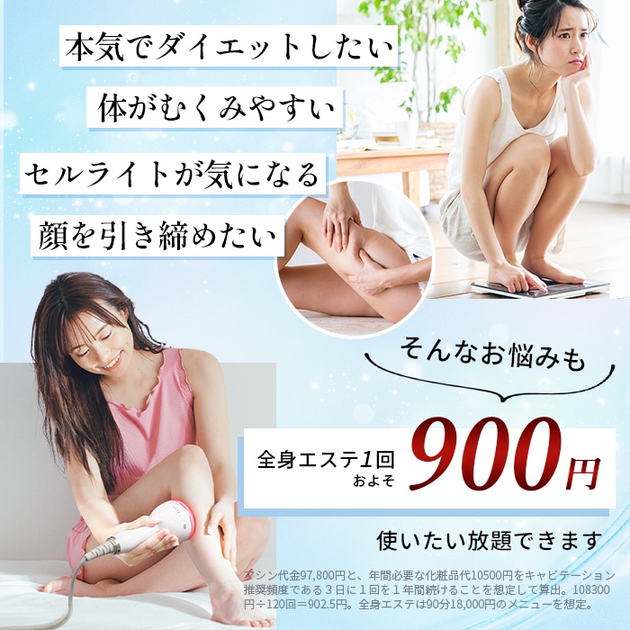 CAVI-R ONE＋|キャビテーション・ラジオ波・LEDでお腹・太ももを