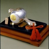 銀製品,武比古,銀製置物,小判小槌 | 森銀器製作所公式オンラインショップ