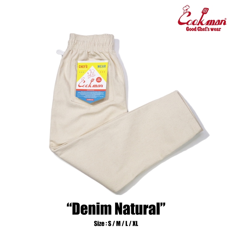 COOKMAN/クックマン Long Chef Pants シェフパンツ「Denim Natural