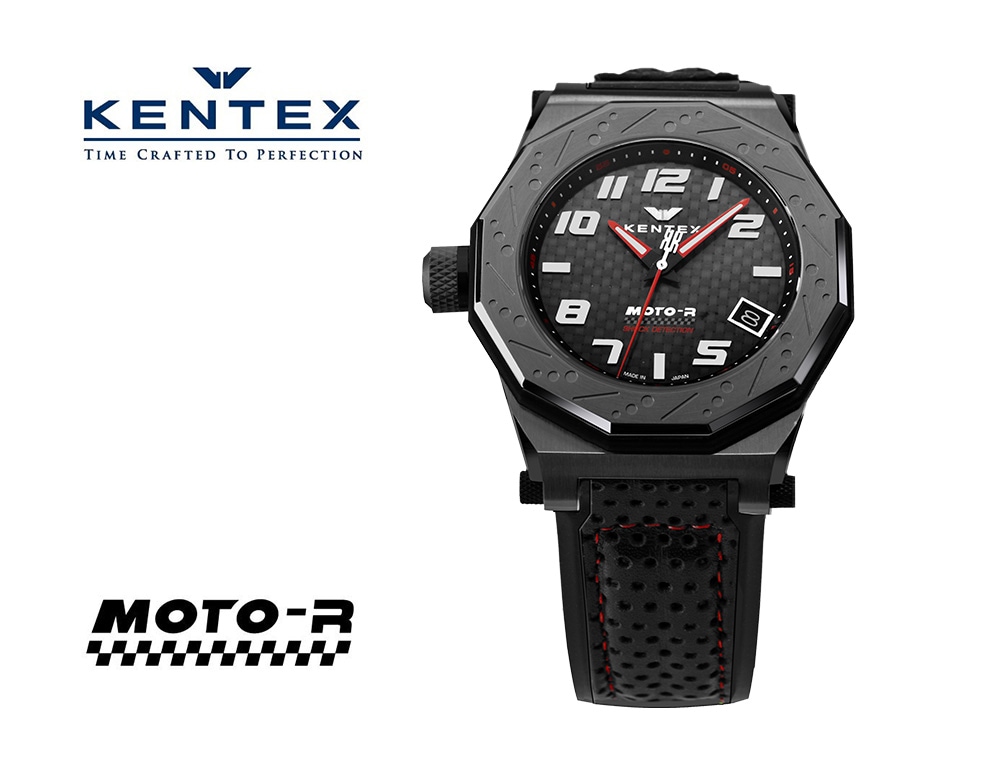 KENTEX （ケンテックス）MOTO-R 腕時計 3針 ブラックエディション