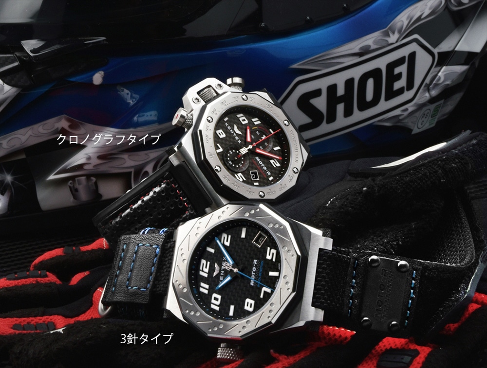 KENTEX （ケンテックス）MOTO-R 腕時計 クロノグラフ シルバー