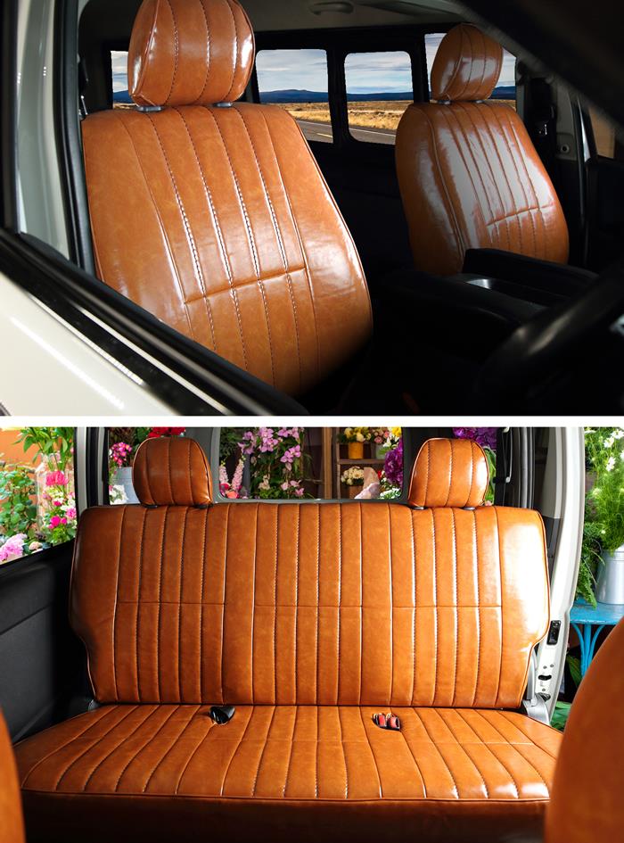 ハイエース シートカバー レトロ シートカバー 全席セット ミスト V