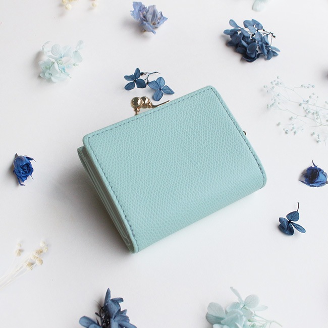 NADAYA/ナダヤ】イタリアンレザーがま口財布 桜 [sakura-003]