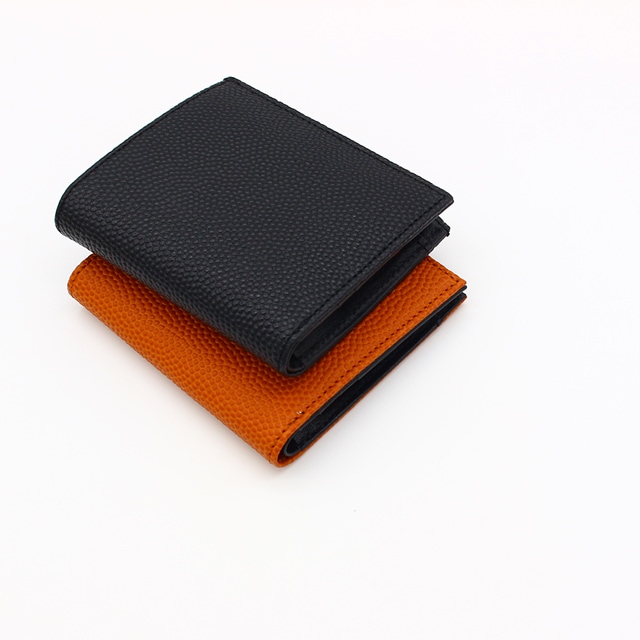 バスケットボール素材を使ったバスケ二つ折り財布 【Leather goods
