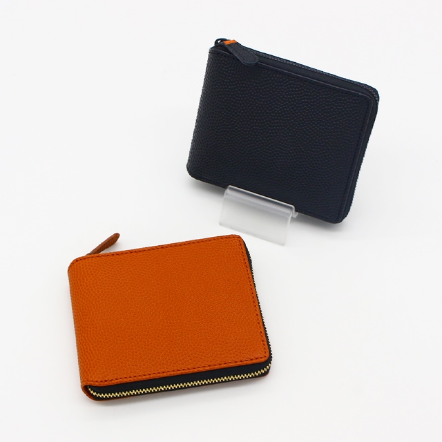 バスケットボール素材を使ったバスケ二つ折り財布 【Leather goods