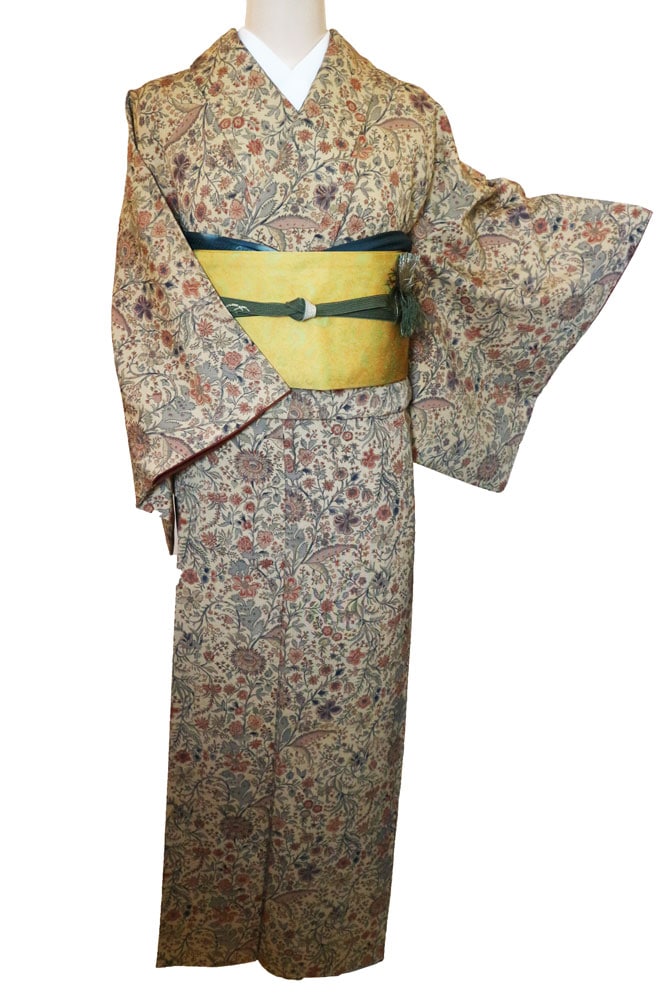 正絹小紋「更紗総柄」 | 種類から探す,小紋 | きものサロンながしまR&C