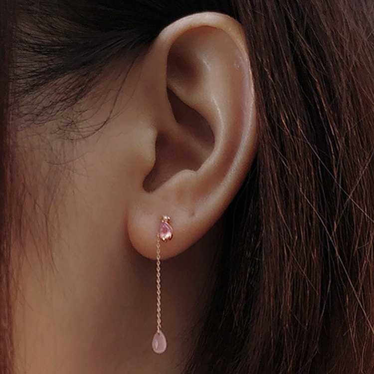 ウィスプ] WISP K10ピンクゴールド ローズクォーツ グァバクォーツ