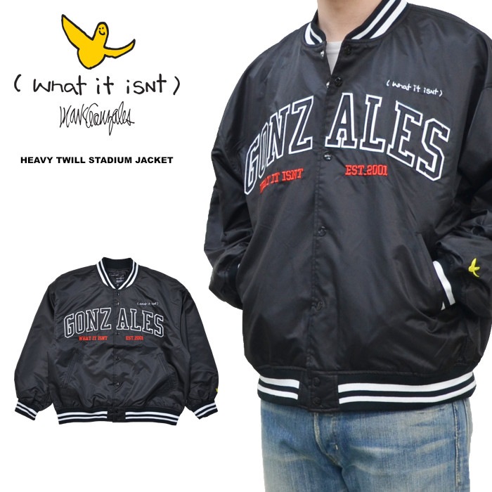What it isNt) ART BY MARK GONZALES ジャケット HEAVY TWILL STADIUM