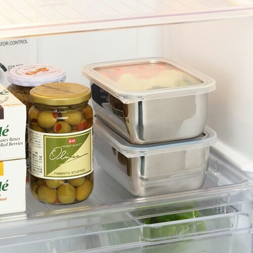 ヨシカワ 郷技 ステンレス製保存容器 2個組 YJ2612 日本製 燕三条の